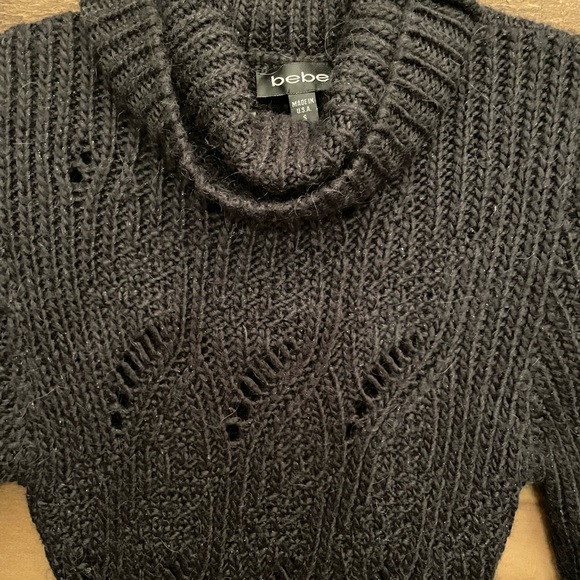 bebe Dresses & Skirts - Bebe Black Long Sleeve Knit Dress